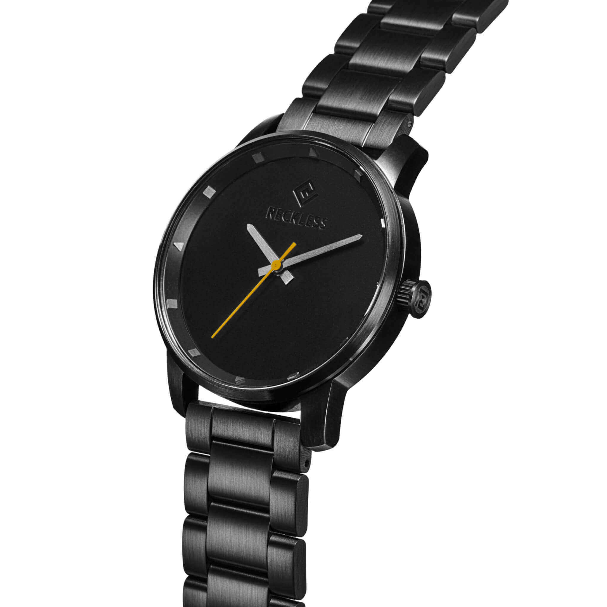 Icarus Black Watch | Stainless Steel 44mm - Reckless Watches