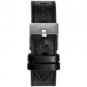 Pulseira Preta de Couro 22mm