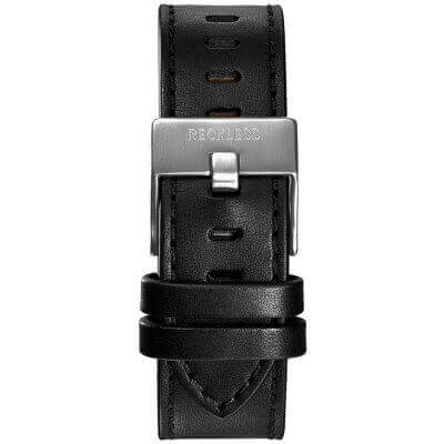 Pulseira Preta de Couro 22mm