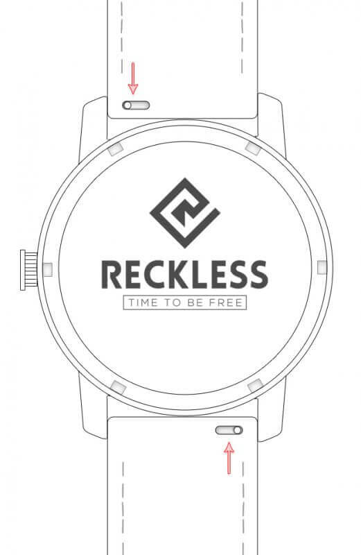 Reckless Watches 16 Pulseiras de Relógio Inox e Couro