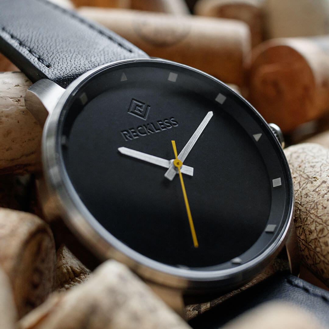 Icarus Black Silver Watch