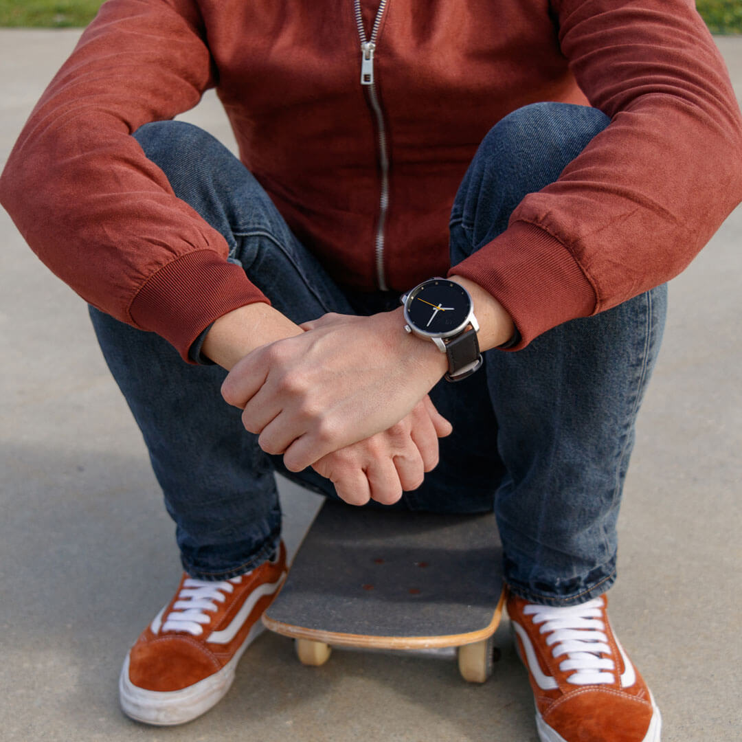 Icarus Black Silver Watch